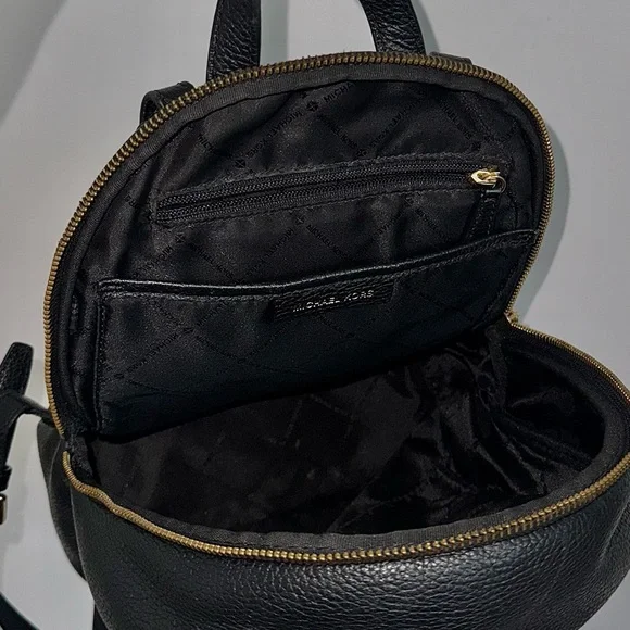 Michael Kors Black Leather Backpack - Picture 3 of 3